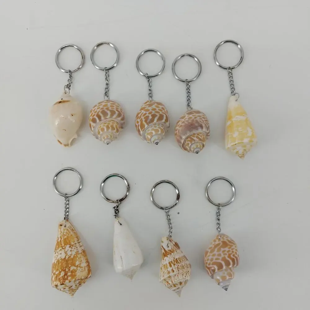 Sheshell Key Rings Lot Keychain Lot of 9 Natural Boho